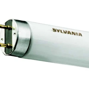 SYLVANIA T8 Leuchtstoff-Lampe, G13 Sockel, 15 Watt / 950 Lumen, Cool White (4000K), 20000h Lebensdauer, Lineare Form, 26mm Durchmesser, 450mm Länge, Weißer Kolben, dimmbar, 1er Pack
