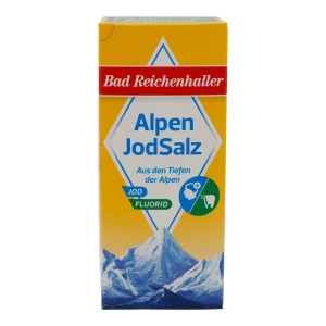 Salz Bad Reichenhaller | AlpenJodSalz + Fluorid | Mit Jod und Fluorid | 500g