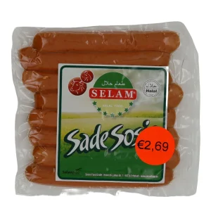 Würstchen Selam | Sade Sosis | Halal, Huhn & Rind, für Grill & Pfanne | 400 g