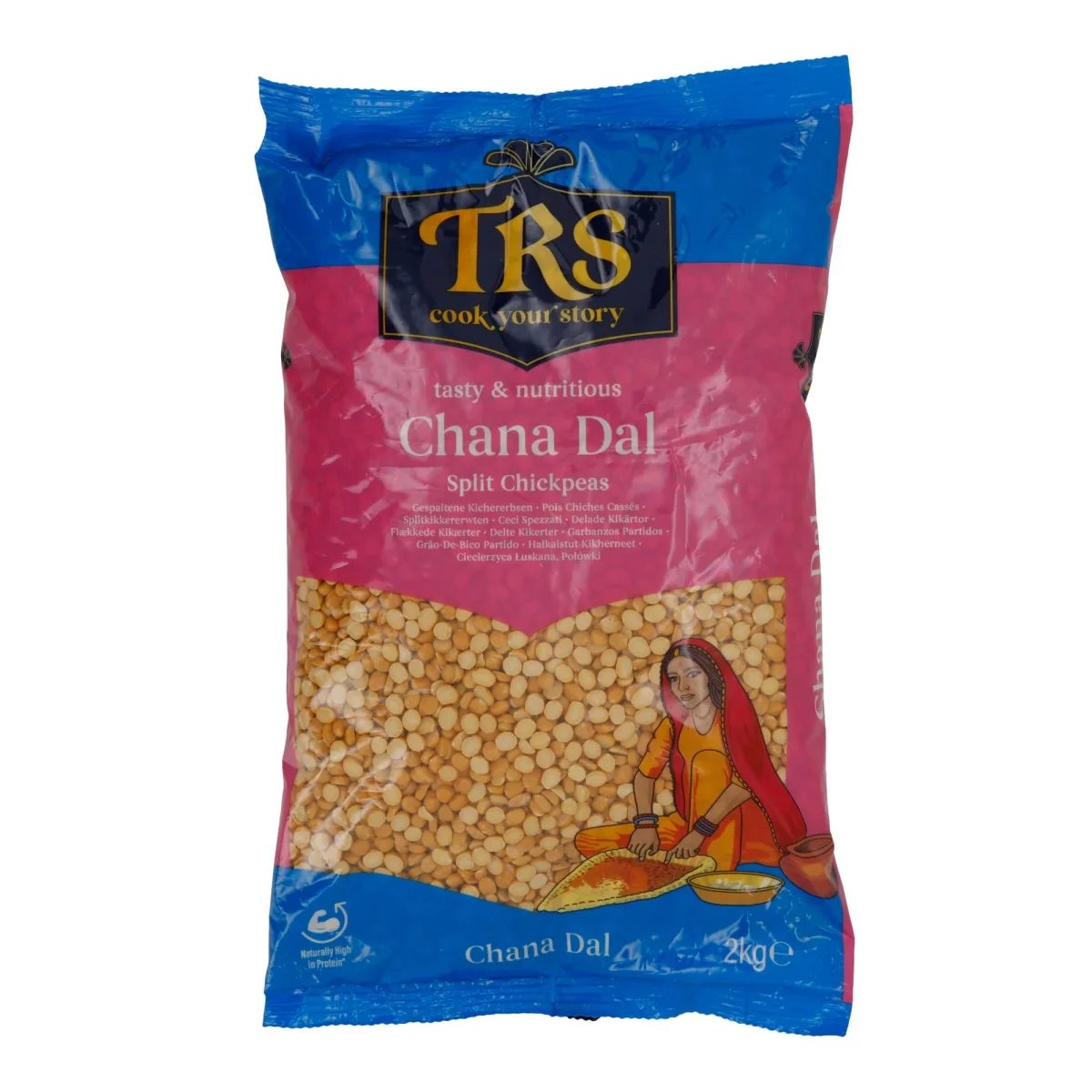 Kichererbsen TRS Chana Dal | geteilt (Split Chickpeas) | Hülsenfrüchte | 2 kg Packung – Bild 2