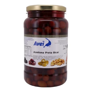 Oliven Avei |  Azeitona Preta Bical | Schwarze Oliven in Salzlake von | 1400 g