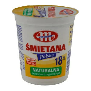 Sauerrahm Mlekovita Śmietana Polska | Polnische Sauerrahm-Spezialität | 18 % Fett | 400 g