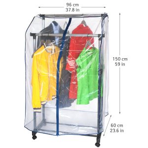 Tatkraft Art Moon Anti Duster | 699331 | Abdeckung | Kleiderhaube Mit Reißverschluß | PVC, Transparent | 150x96x60CM