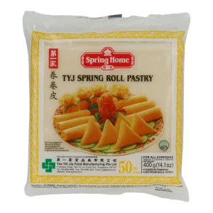 Teigblätter Spring Home | TYJ Spring Roll Pastry | Für Frühlingsrollen | 50 Stück (400 g)