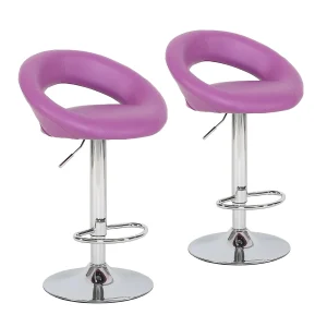 2er Set Barhocker Lila