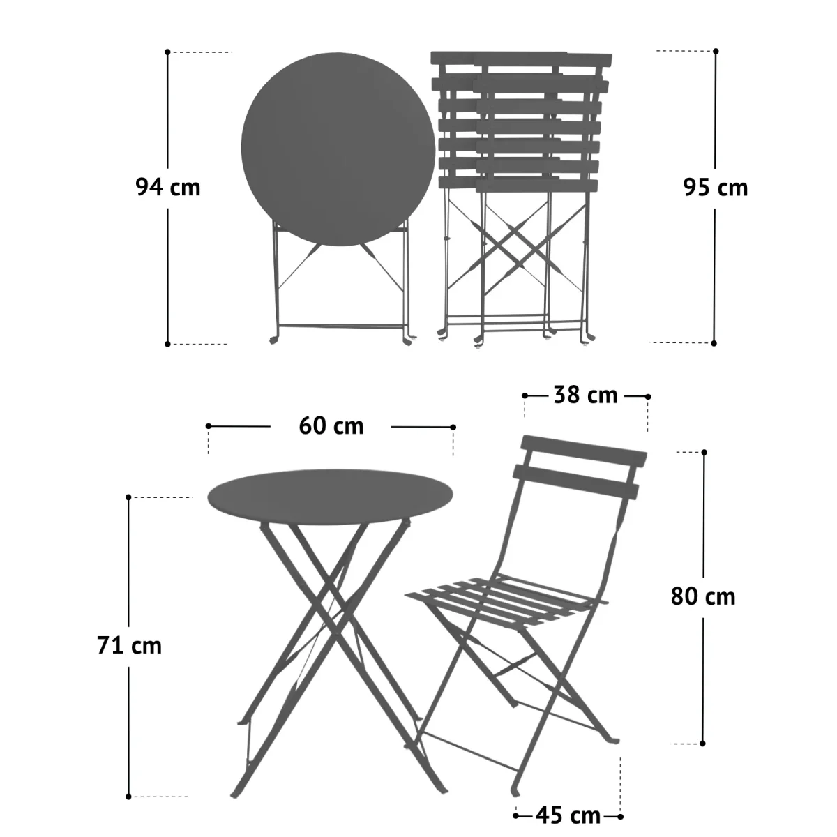 B-Ware BERLIN Bistroset Orange – Bild 9
