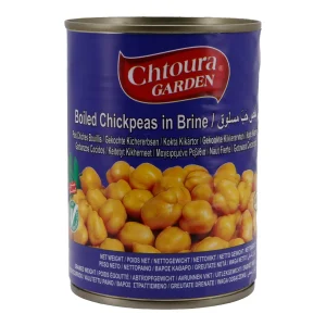 Hülsenfrüchte Chtoura Garden | Gekochte Kichererbsen in Brine | Vegan, in Salzlake | 400 g