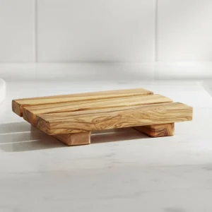 Seifenablage "Palette" aus Olivenholz